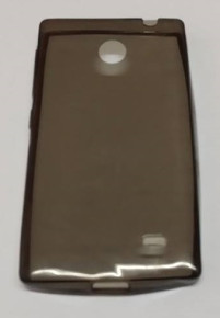 Силиконов гръб ТПУ ултра тънък за Nokia X / Nokia X + сив прозрачен